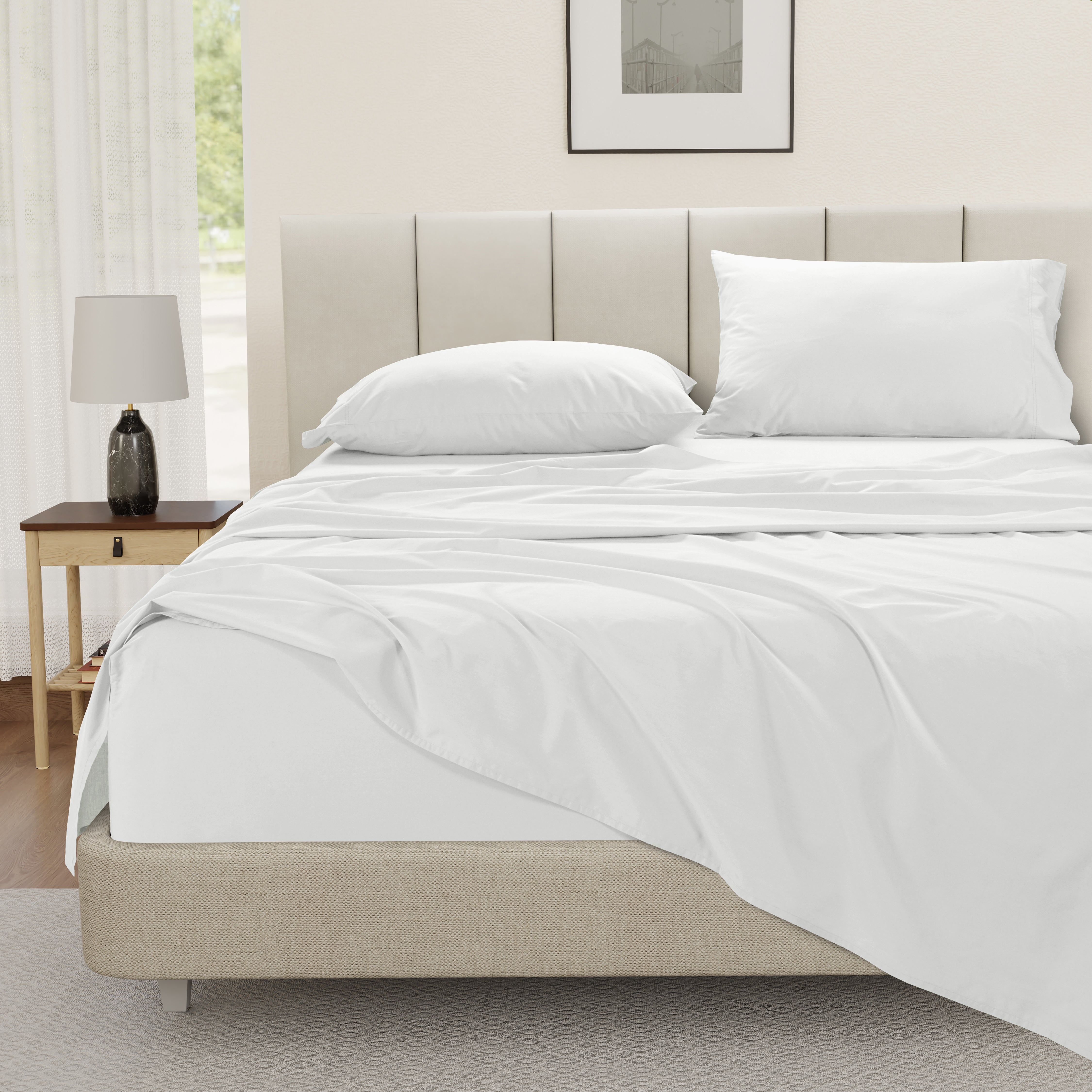 100% Cotton Sheet Set - White